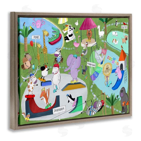 Stupell Industries Carla Daly | Animals In Skateboard Park Wall Art