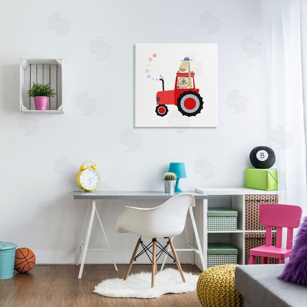 Stupell Industries Carla Daly | Animals Riding Tractor Wall Art
