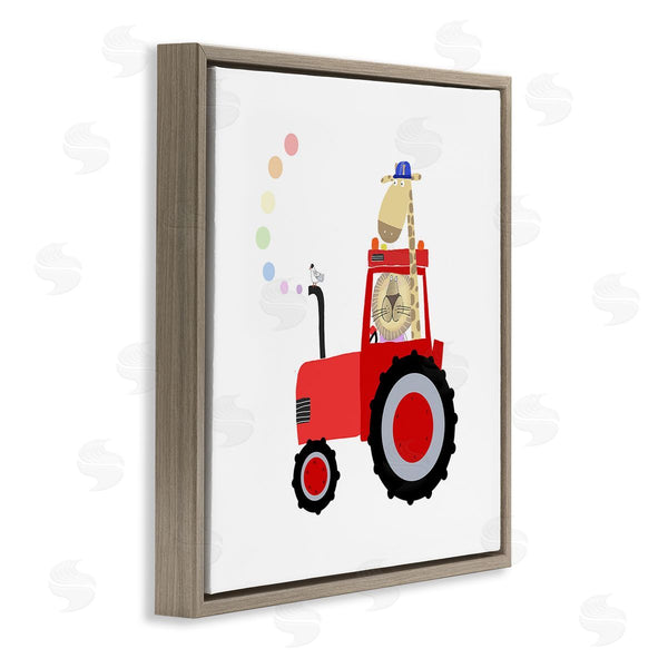 Stupell Industries Carla Daly | Animals Riding Tractor Wall Art