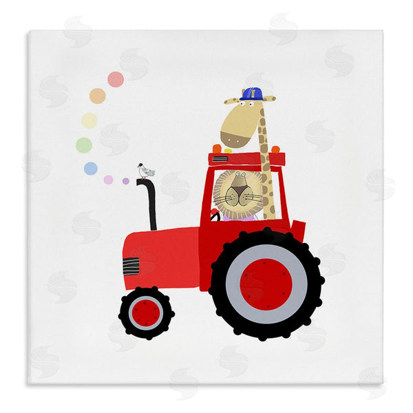 stupell industries Carla Daly | Animals Riding Tractor Wall Art