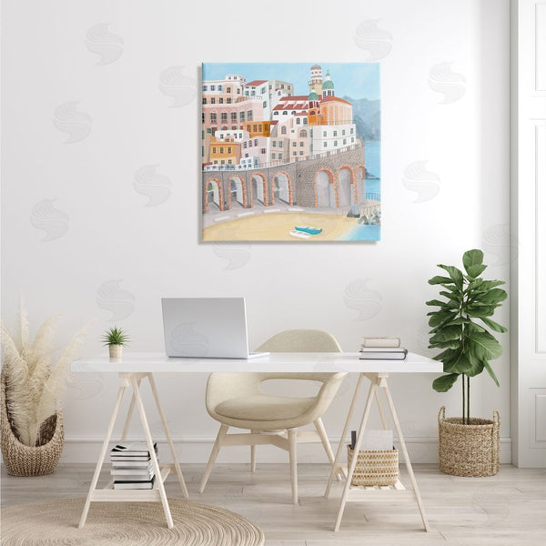 Stupell Industries Carla Daly | Atrani Architecture Seaside Italian City Buildings Wall Art