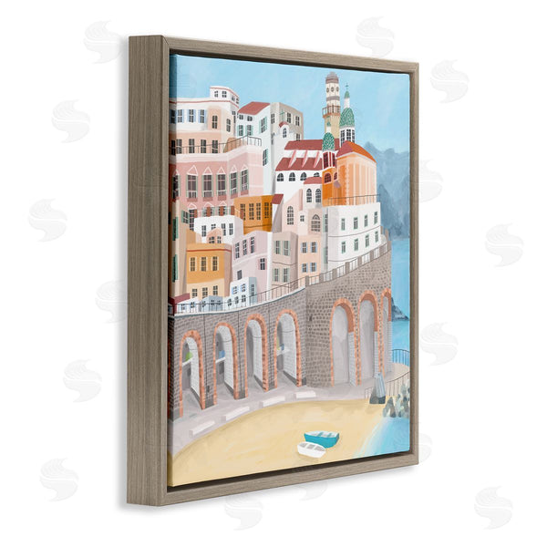 Stupell Industries Carla Daly | Atrani Architecture Seaside Italian City Buildings Wall Art