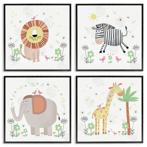 Stupell Industries Carla Daly | Baby Jungle Animals & Flowers Wall Art