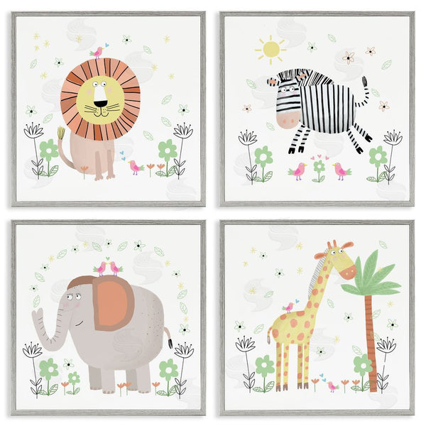 Stupell Industries Carla Daly | Baby Jungle Animals & Flowers Wall Art