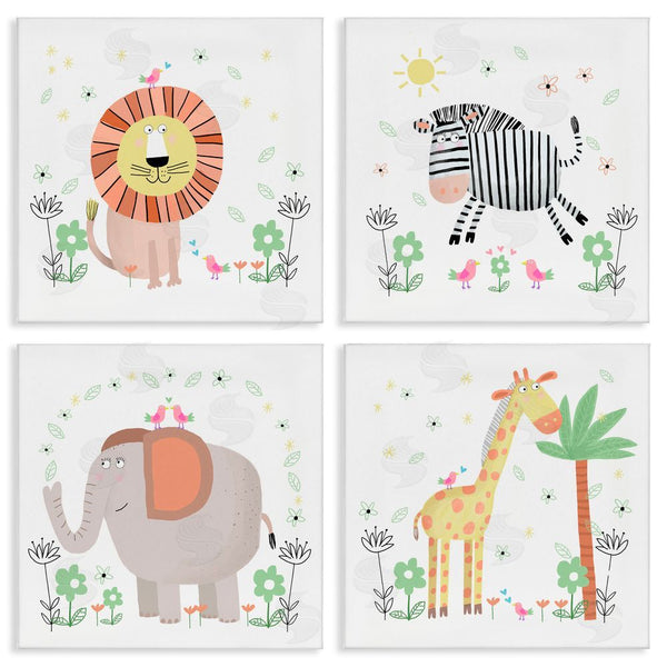 stupell industries Carla Daly | Baby Jungle Animals & Flowers Wall Art
