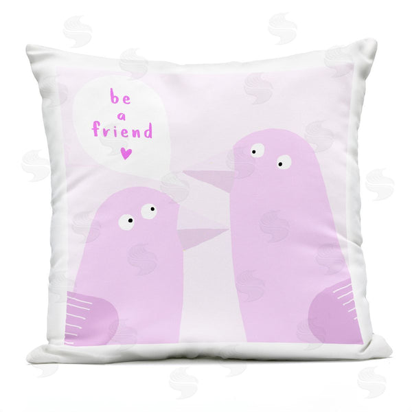 Stupell Industries Carla Daly | Be A Friend Birds Printed Throw Pillow