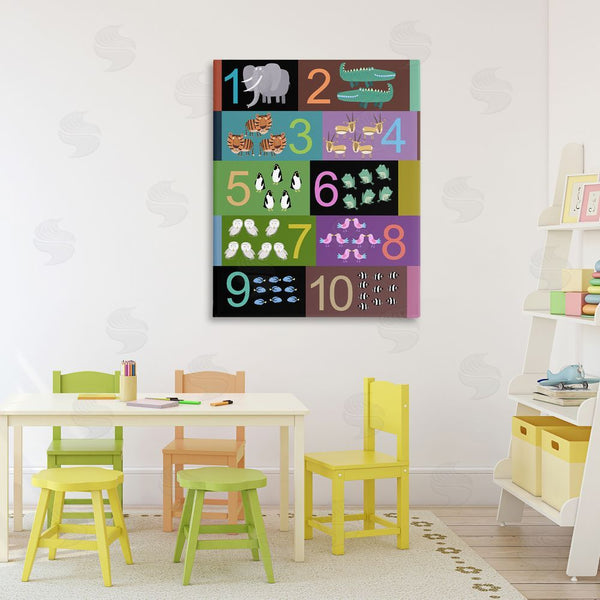 Stupell Industries Carla Daly | Blocked Kid's Educational Counting Wall Art