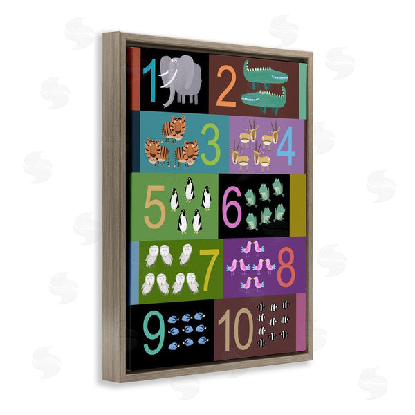 Stupell Industries Carla Daly | Blocked Kid's Educational Counting Wall Art