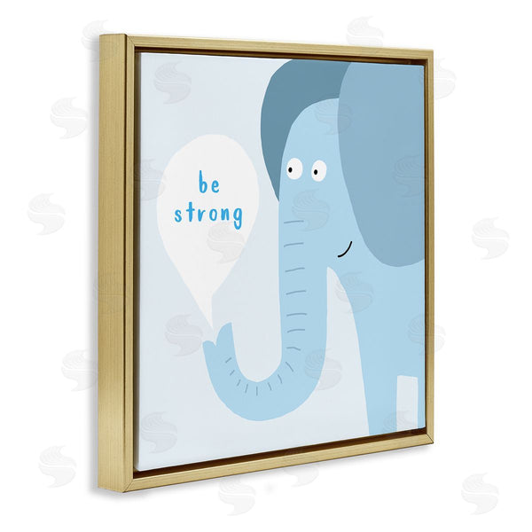 Stupell Industries Carla Daly | Blue Be Strong Elephant