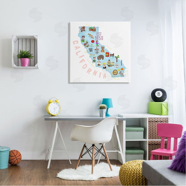 Stupell Industries Carla Daly | California Tourist Spots State Wall Art