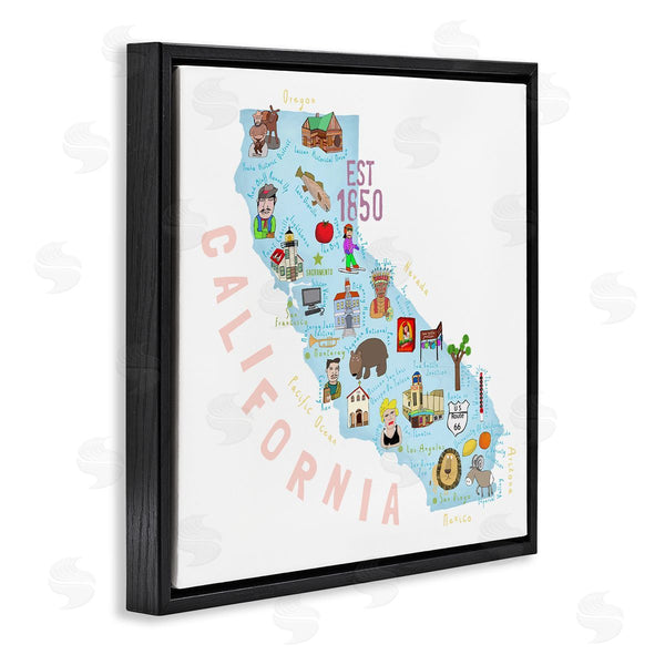 Stupell Industries Carla Daly | California Tourist Spots State Wall Art