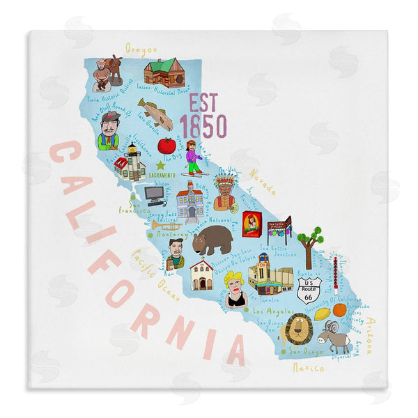 stupell industries Carla Daly | California Tourist Spots State Wall Art