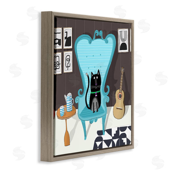 Stupell Industries Carla Daly | Cat In Modern Room Wall Art