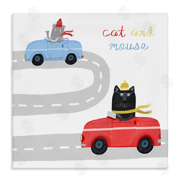 stupell industries Carla Daly | Cat & Mouse in Cars Wall Art