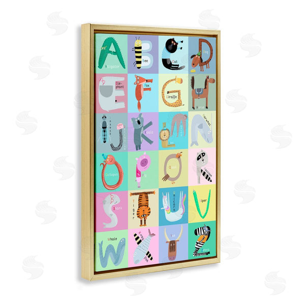 Stupell Industries Carla Daly | Checkered Animal Alphabet