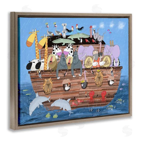 Stupell Industries Carla Daly | Children's Animals Of Noah's Arc Illustration Wildlife Pairs Wall Art