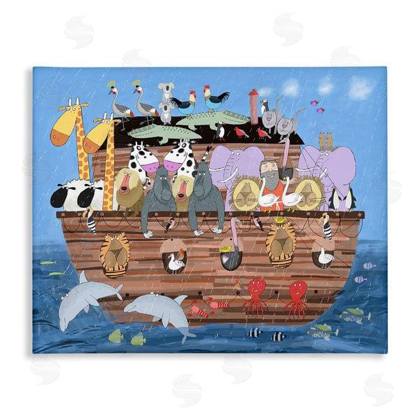 stupell industries Carla Daly | Children's Animals of Noah's Arc Illustration Wildlife Pairs Wall Art