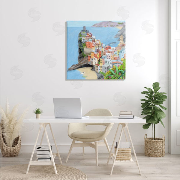 Stupell Industries Carla Daly | Cinque Terre Coastal City Architecture Italian Landmark Wall Art