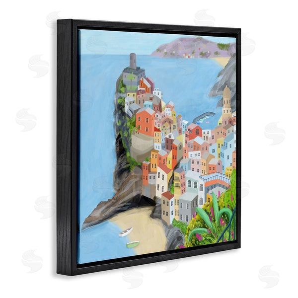 Stupell Industries Carla Daly | Cinque Terre Coastal City Architecture Italian Landmark Wall Art