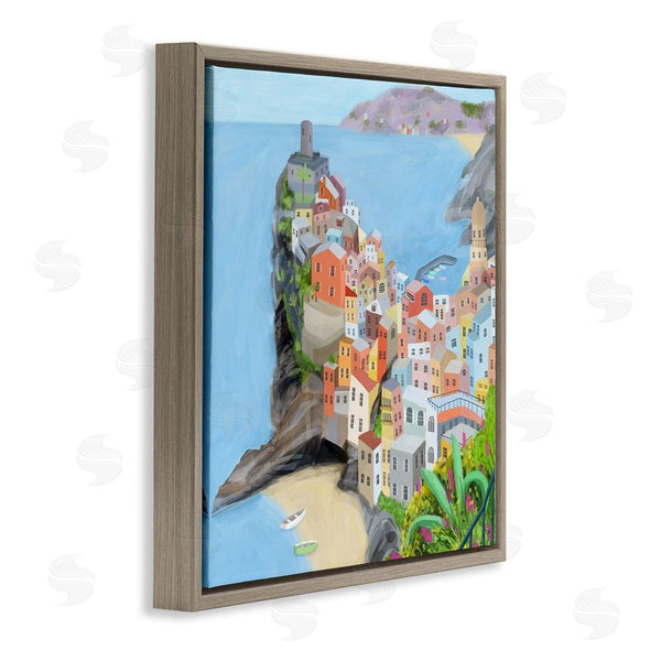 Stupell Industries Carla Daly | Cinque Terre Coastal City Architecture Italian Landmark Wall Art