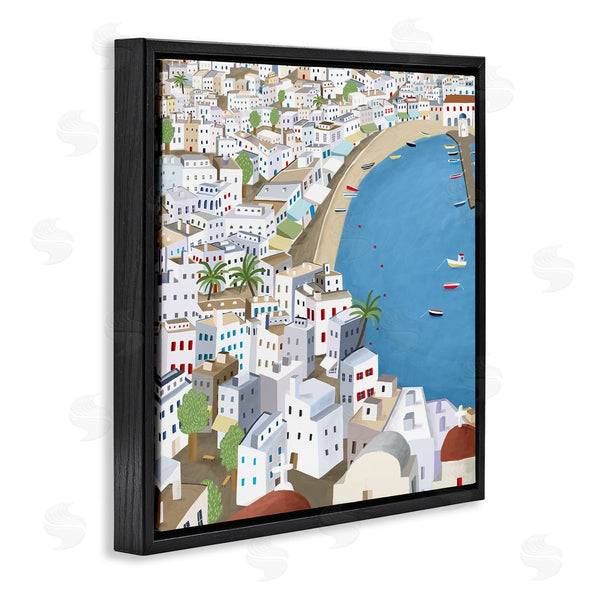 Stupell Industries Carla Daly | Coastal Beach Mykonos Cityscape Greek Destination