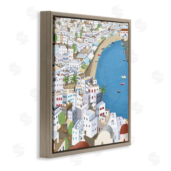 Stupell Industries Carla Daly | Coastal Beach Mykonos Cityscape Greek Destination