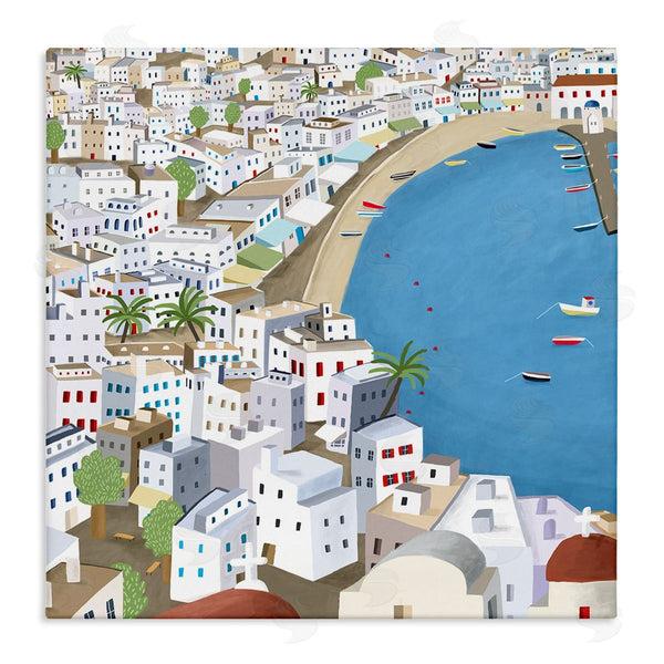 stupell industries Carla Daly | Coastal Beach Mykonos Cityscape Greek Destination