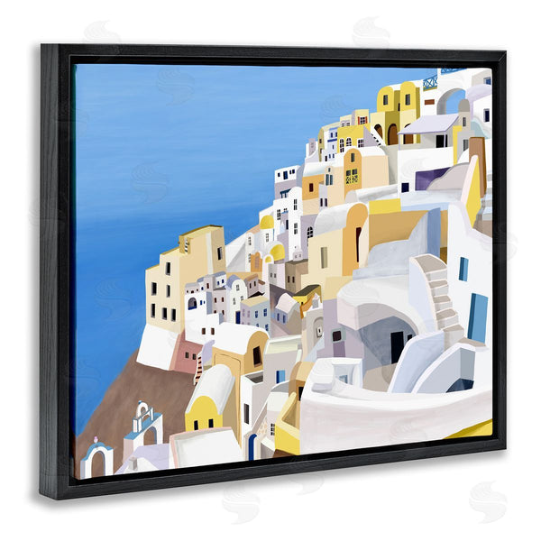 Stupell Industries Carla Daly | Coastal Greek City White Yellow Buildings
