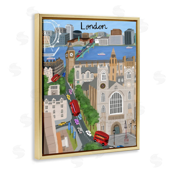 Stupell Industries Carla Daly | Colorful London England Landmarks