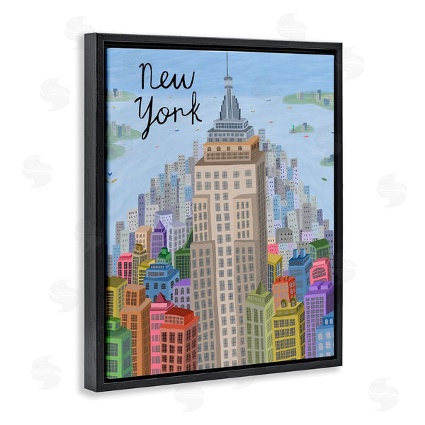 Stupell Industries Carla Daly | Colorful New York City Skyline