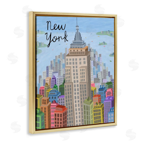 Stupell Industries Carla Daly | Colorful New York City Skyline