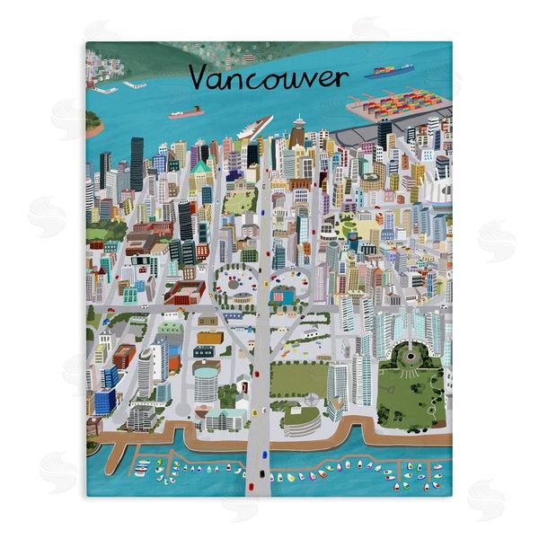 stupell industries Carla Daly | Colorful Vancouver Canada Landmarks