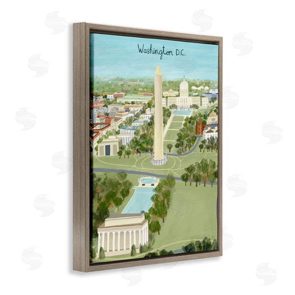 Stupell Industries Carla Daly | Colorful Washington D.C. Illustration