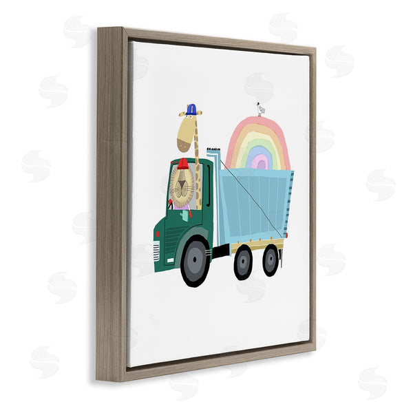 Stupell Industries Carla Daly | Construction Animals With Rainbow Wall Art