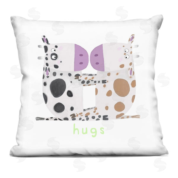 stupell industries Carla Daly | Cow Hugs Symmetry Throw Pillow