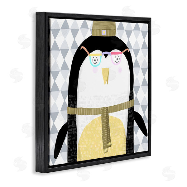 Stupell Industries Carla Daly | Cozy Penguin On Geometrics