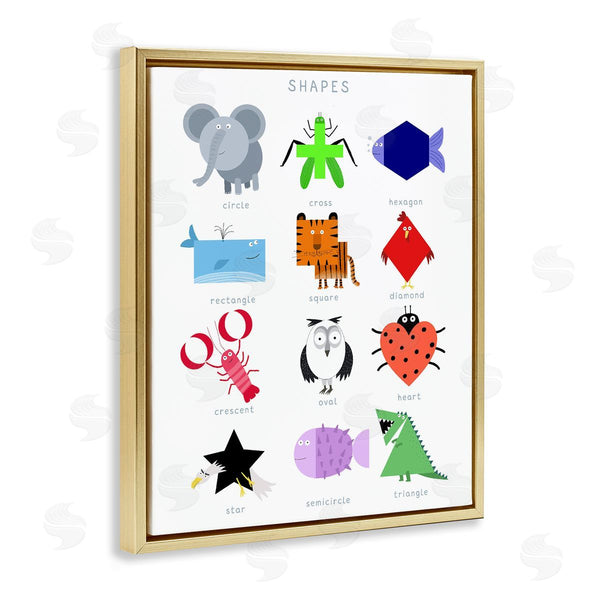 Stupell Industries Carla Daly | Creative Animal Shapes Chart