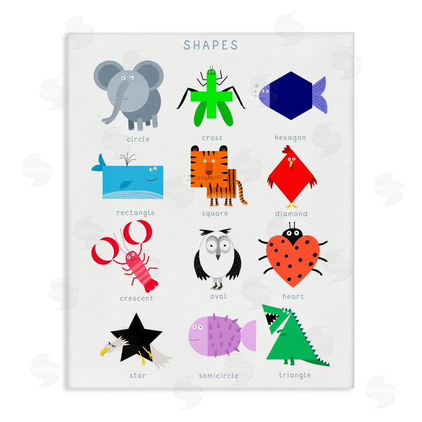 stupell industries Carla Daly | Creative Animal Shapes Chart