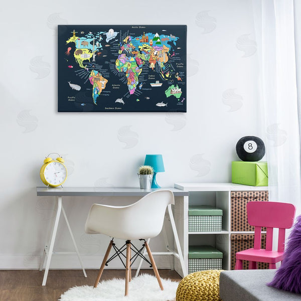 Stupell Industries Carla Daly | Detailed Countries Map Wall Art