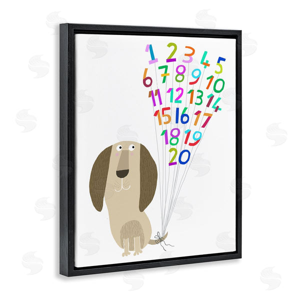 Stupell Industries Carla Daly | Dog And Number Balloons
