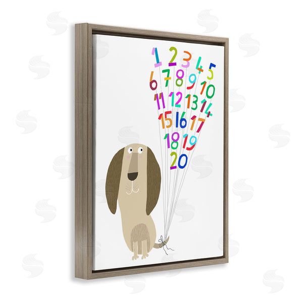 Stupell Industries Carla Daly | Dog And Number Balloons