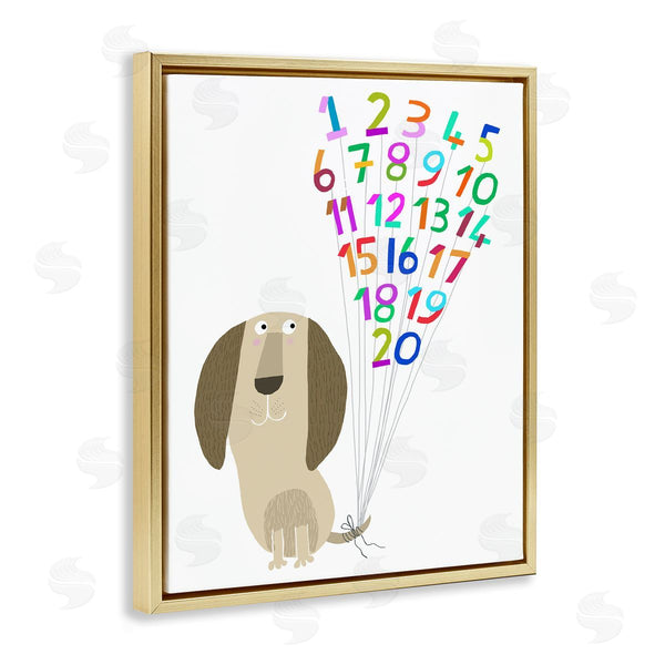 Stupell Industries Carla Daly | Dog And Number Balloons