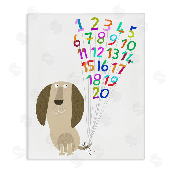 stupell industries Carla Daly | Dog and Number Balloons