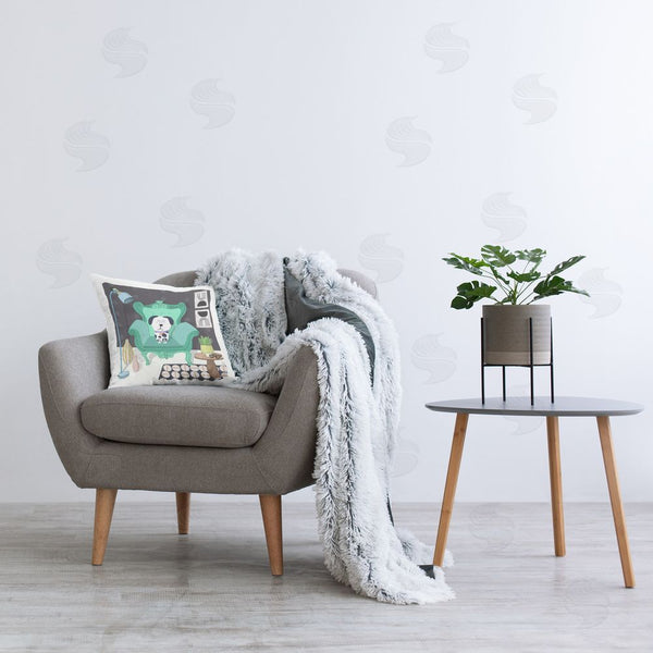 Stupell Industries Carla Daly | Dog In Modern Layout Printed Throw Pillow