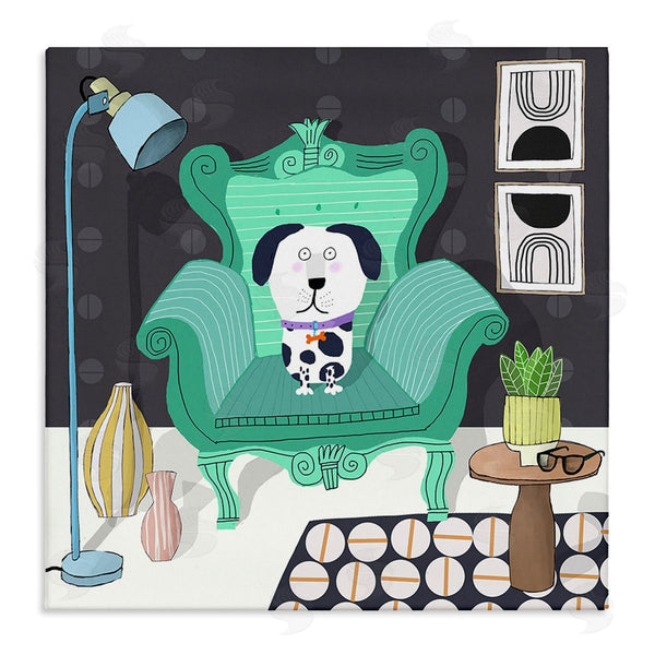 stupell industries Carla Daly | Dog in Modern Room Wall Art