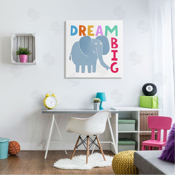 Stupell Industries Carla Daly | Dream Big Elephant Phrase Wall Art