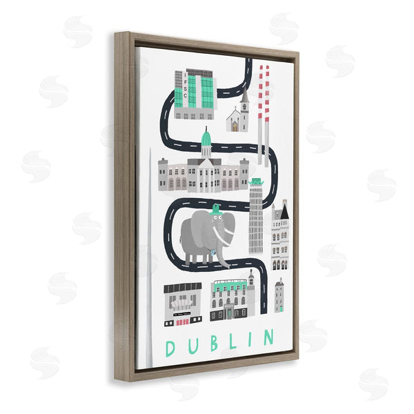 Stupell Industries Carla Daly | Dublin Whimsical Travel City