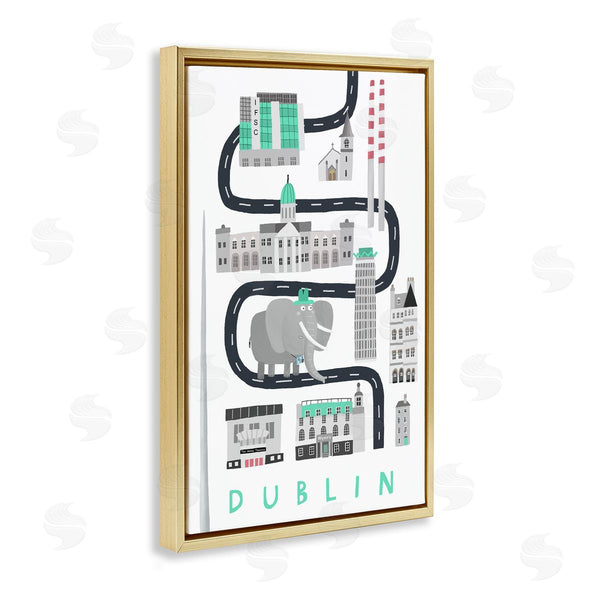 Stupell Industries Carla Daly | Dublin Whimsical Travel City