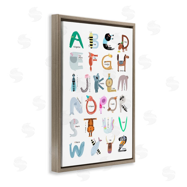 Stupell Industries Carla Daly | Educational Animal Letters