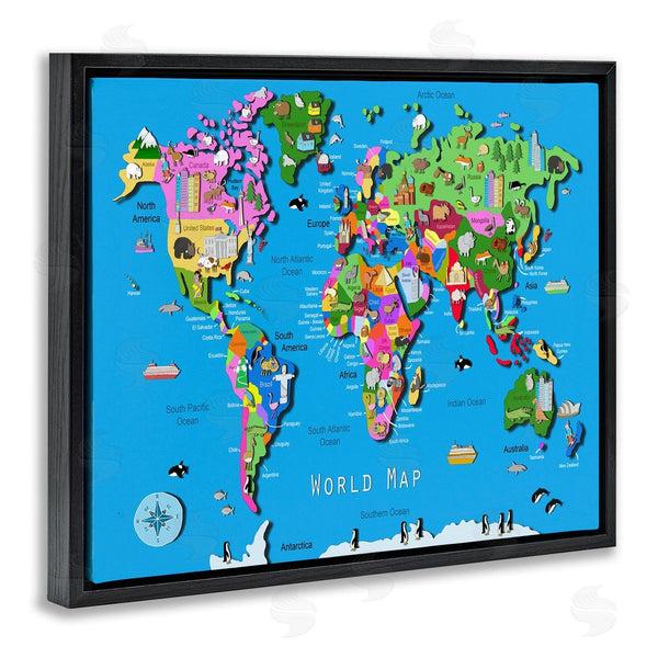 Stupell Industries Carla Daly | Educational World Map